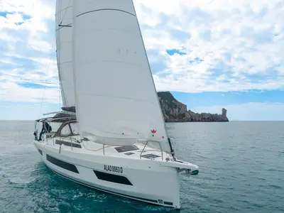 Tamata, a Dufour 41 sailboat at Piombino, Italy
