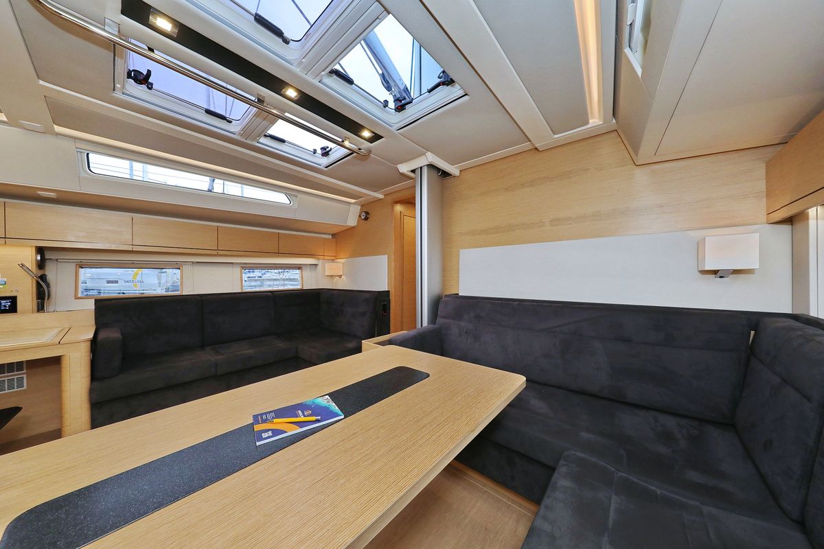 Salon of Moje, a Hanse Yachts Hanse 548 sailboat at Grad Trogir, Croatia