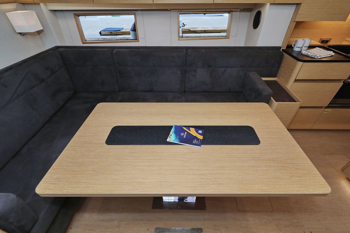 Salon of Moje, a Hanse Yachts Hanse 548 sailboat at Grad Trogir, Croatia
