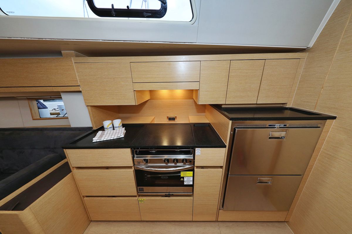 Galley of Moje, a Hanse Yachts Hanse 548 sailboat at Grad Trogir, Croatia