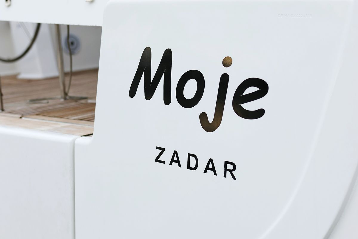 Moje, a Hanse Yachts Hanse 548 sailboat at Grad Trogir, Croatia