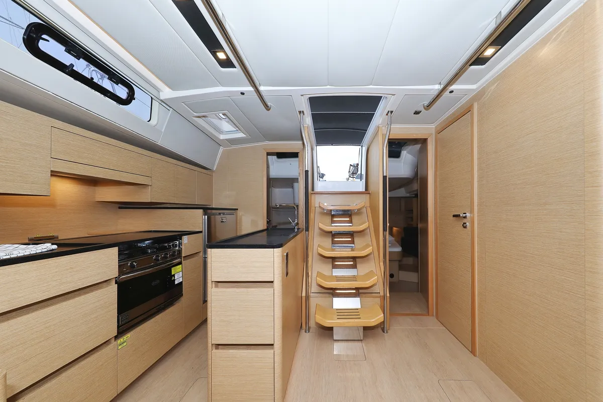 Galley of Moje, a Hanse Yachts Hanse 548 sailboat at Grad Trogir, Croatia