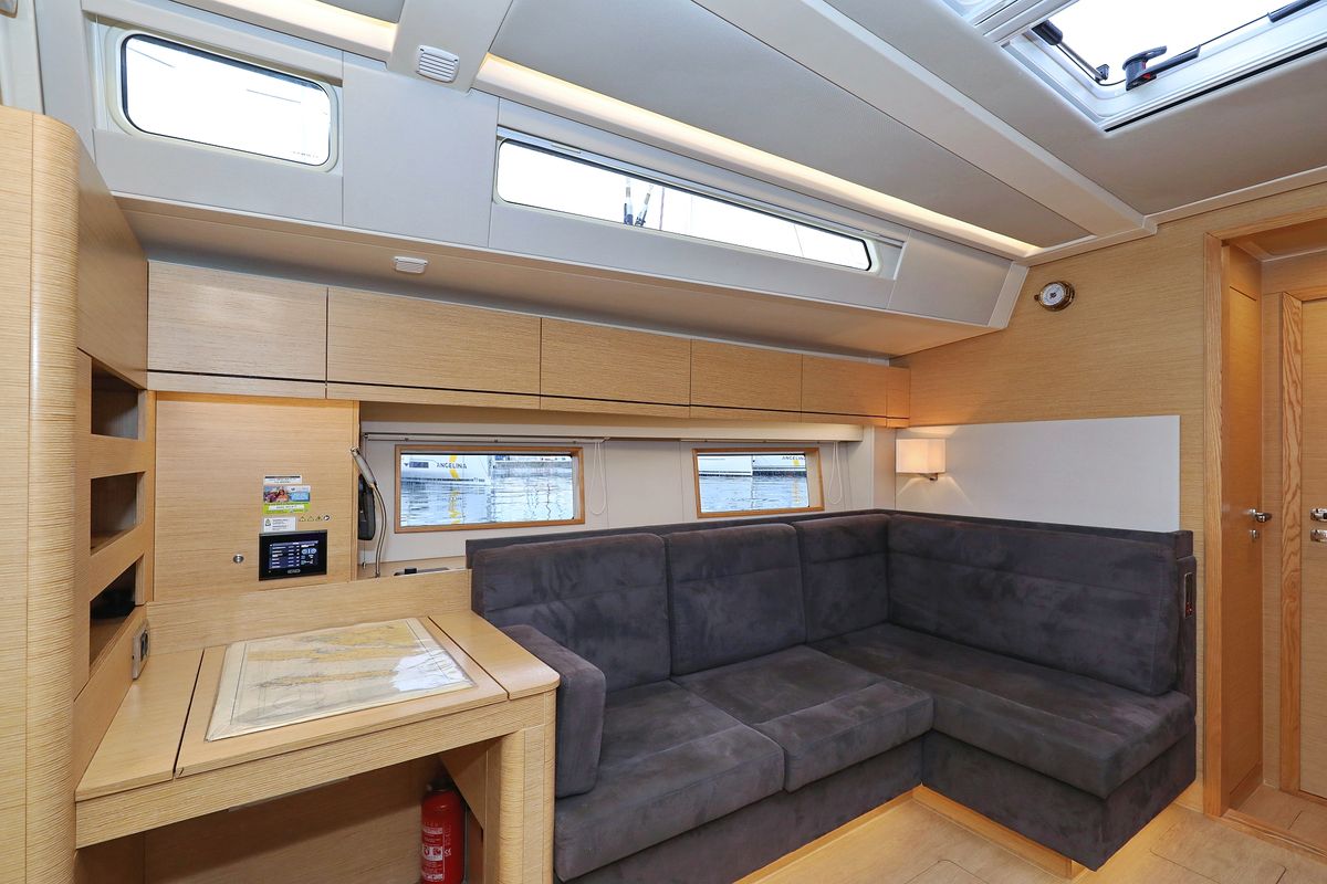 Salon of Moje, a Hanse Yachts Hanse 548 sailboat at Grad Trogir, Croatia