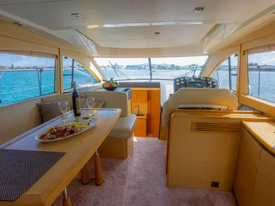 Salon of Lamona, a Beneteau Monte Carlo 47 Fly yacht at Općina Sukošan, Croatia