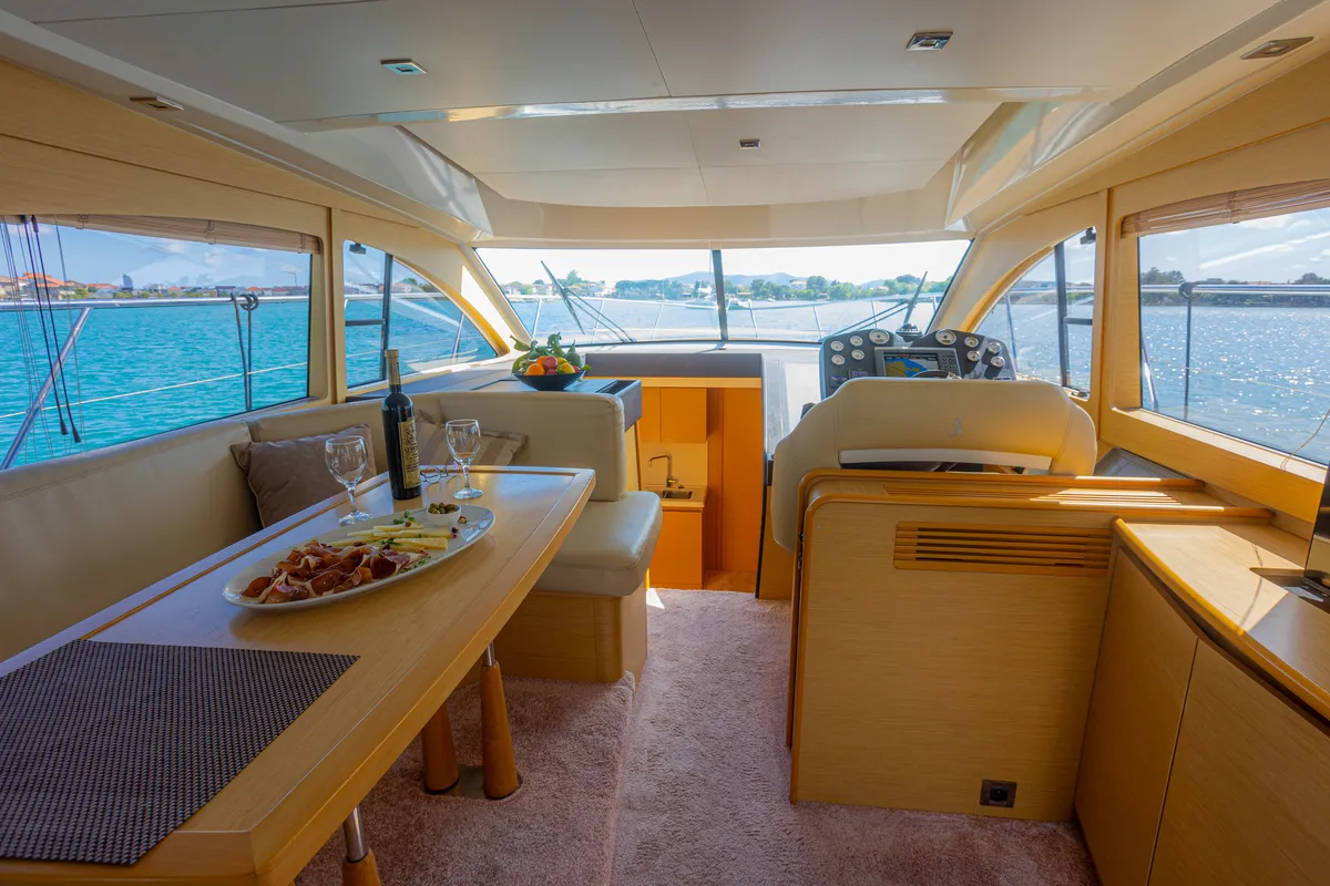 Salon of Lamona, a Beneteau Monte Carlo 47 Fly yacht at Općina Sukošan, Croatia