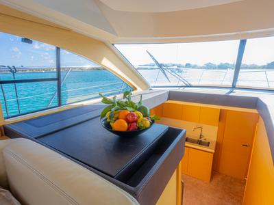 Galley of Lamona, a Beneteau Monte Carlo 47 Fly yacht at Općina Sukošan, Croatia
