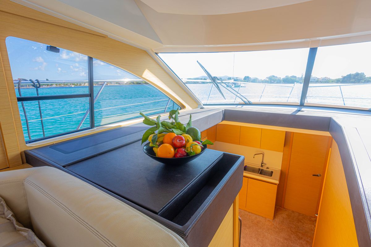 Galley of Lamona, a Beneteau Monte Carlo 47 Fly yacht at Općina Sukošan, Croatia