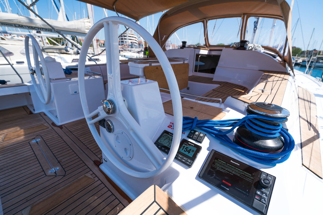 Sasha, a Elan Impression 50 sailboat at Grad Biograd na Moru, Croatia