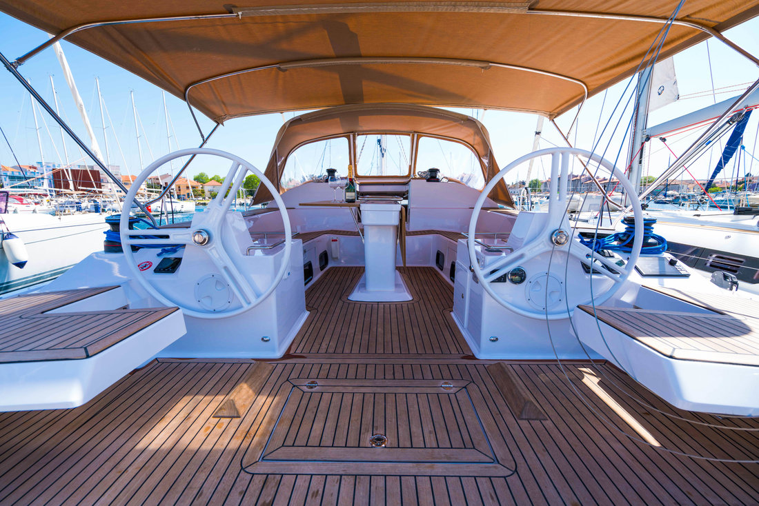 Sasha, a Elan Impression 50 sailboat at Grad Biograd na Moru, Croatia