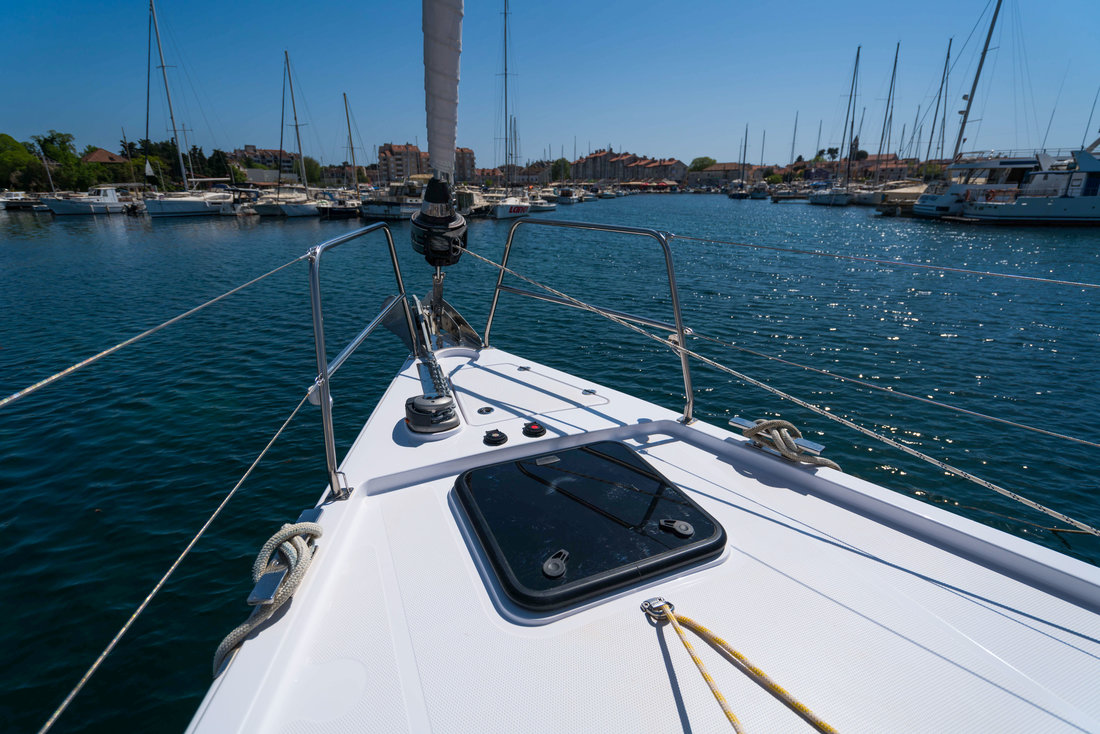 Sasha, a Elan Impression 50 sailboat at Grad Biograd na Moru, Croatia
