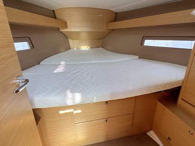 Cabin on Lia, a Dufour 382 GL sailboat at Barth, Germany