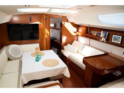 Salon of Anegada, a Beneteau Oceanis 46 sailboat at Athens, Greece