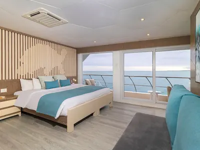 Cabin on Elite, a Gulet Power Catamaran catamaran at Baltra, Ecuador