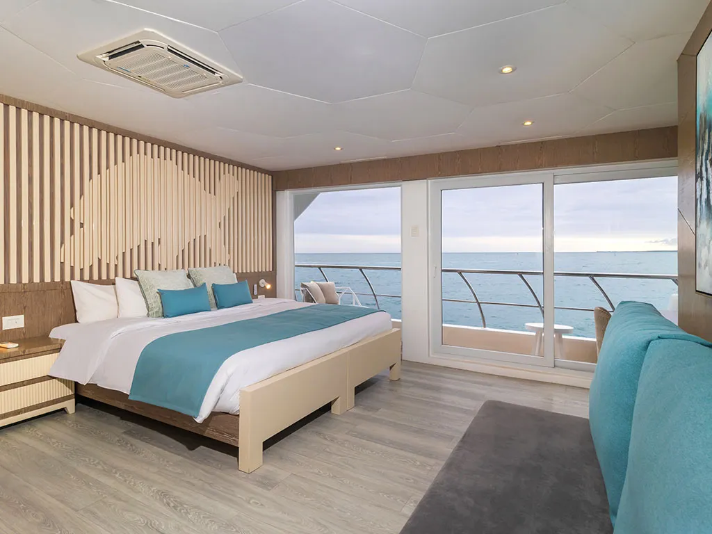 Cabin on Elite, a Gulet Power Catamaran catamaran at Baltra, Ecuador