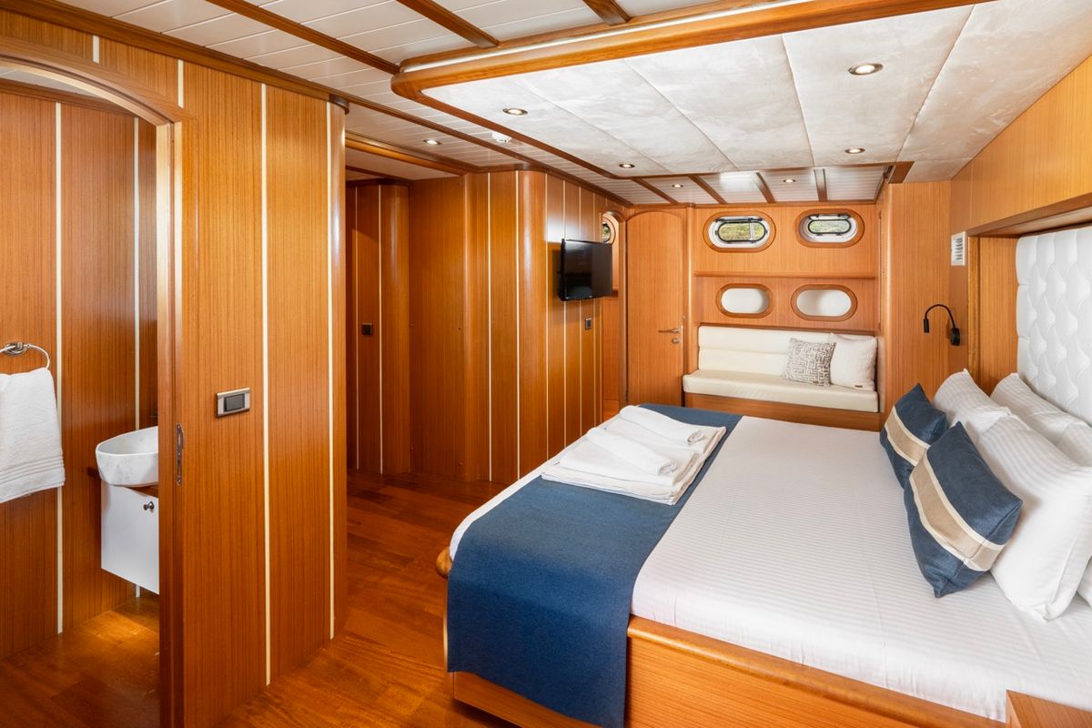 Cabin on Gozdem The One, a Gulet Custom built 183 yacht at Bodrum, Turkey
