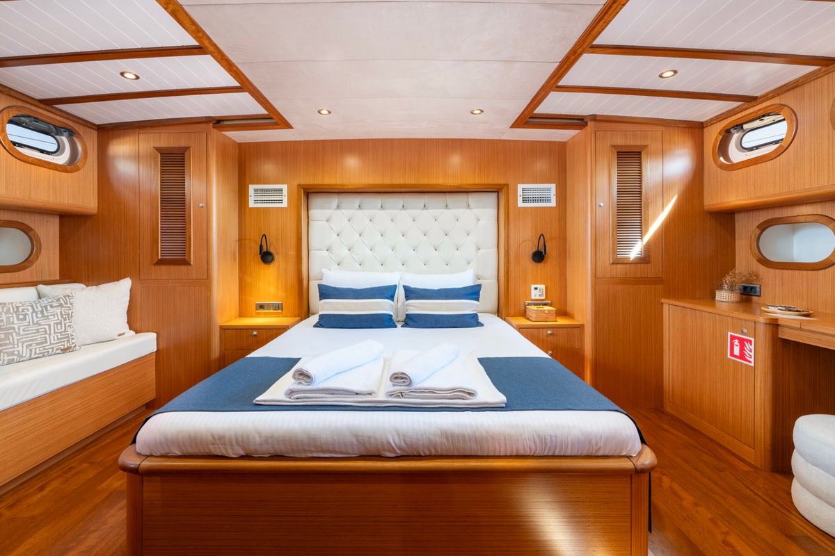 Cabin on Gozdem The One, a Gulet Custom built 183 yacht at Bodrum, Turkey