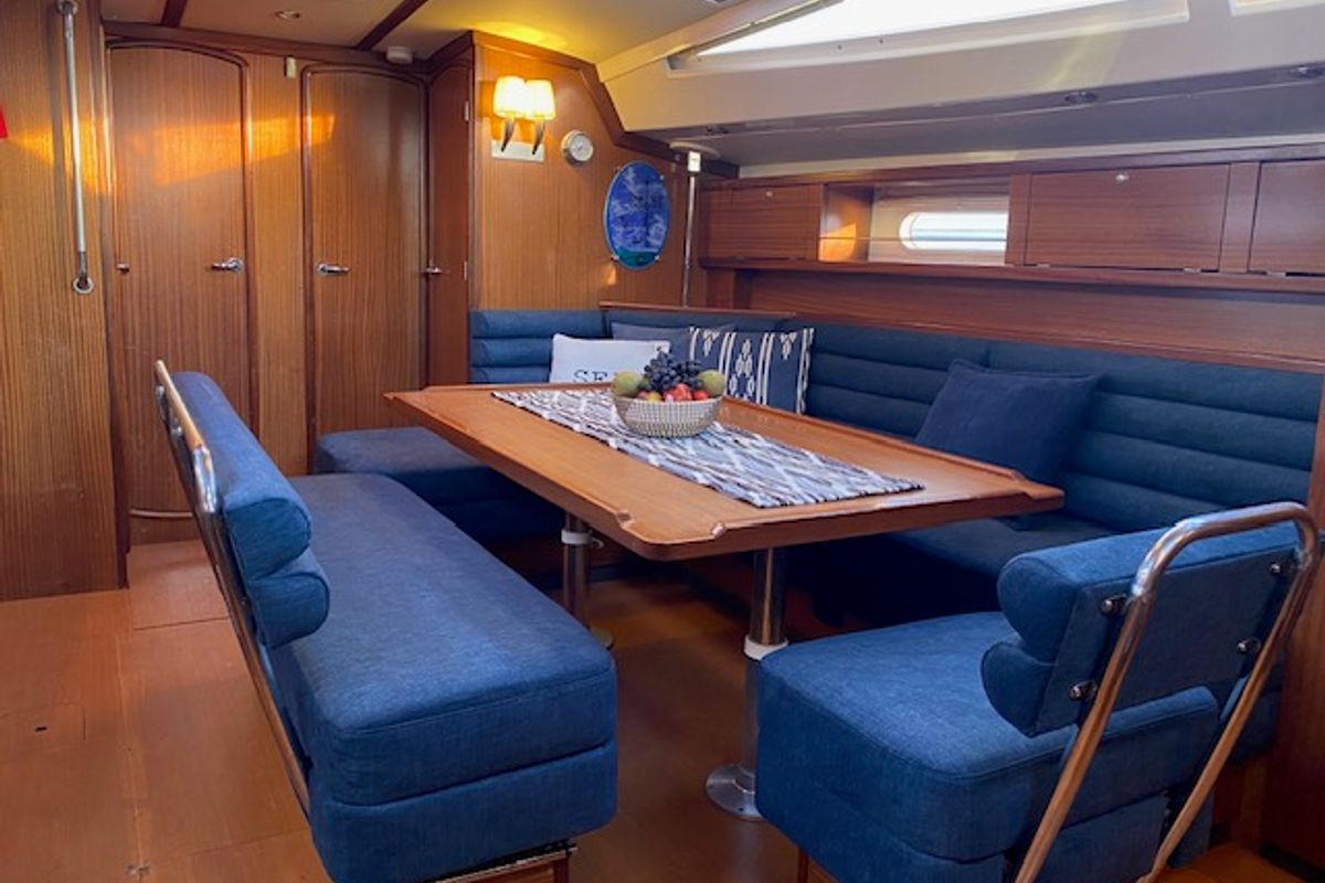 Salon of Arctic Light, a Delphia Yachts Delphia 47 sailboat at Tromsø, Norway
