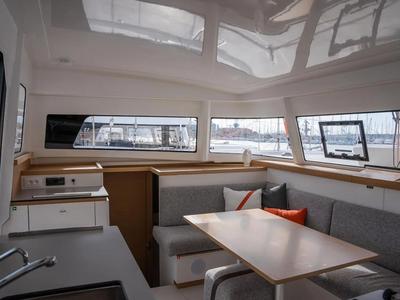 Salon of Adva, a Excess 11 catamaran at Toulon, France