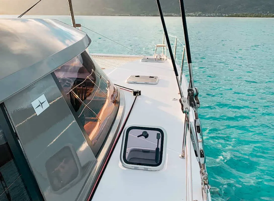 Sea Spirit, a Nautitech 40 Open catamaran at Grande Rivière Noire VCA, Mauritius
