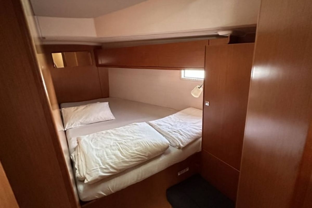 Cabin on Leonidas, a Bavaria Cruiser 46 sailboat at Municipal Unit of Lefkada, Greece
