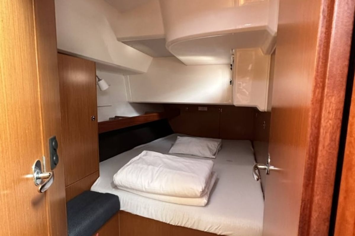 Cabin on Leonidas, a Bavaria Cruiser 46 sailboat at Municipal Unit of Lefkada, Greece