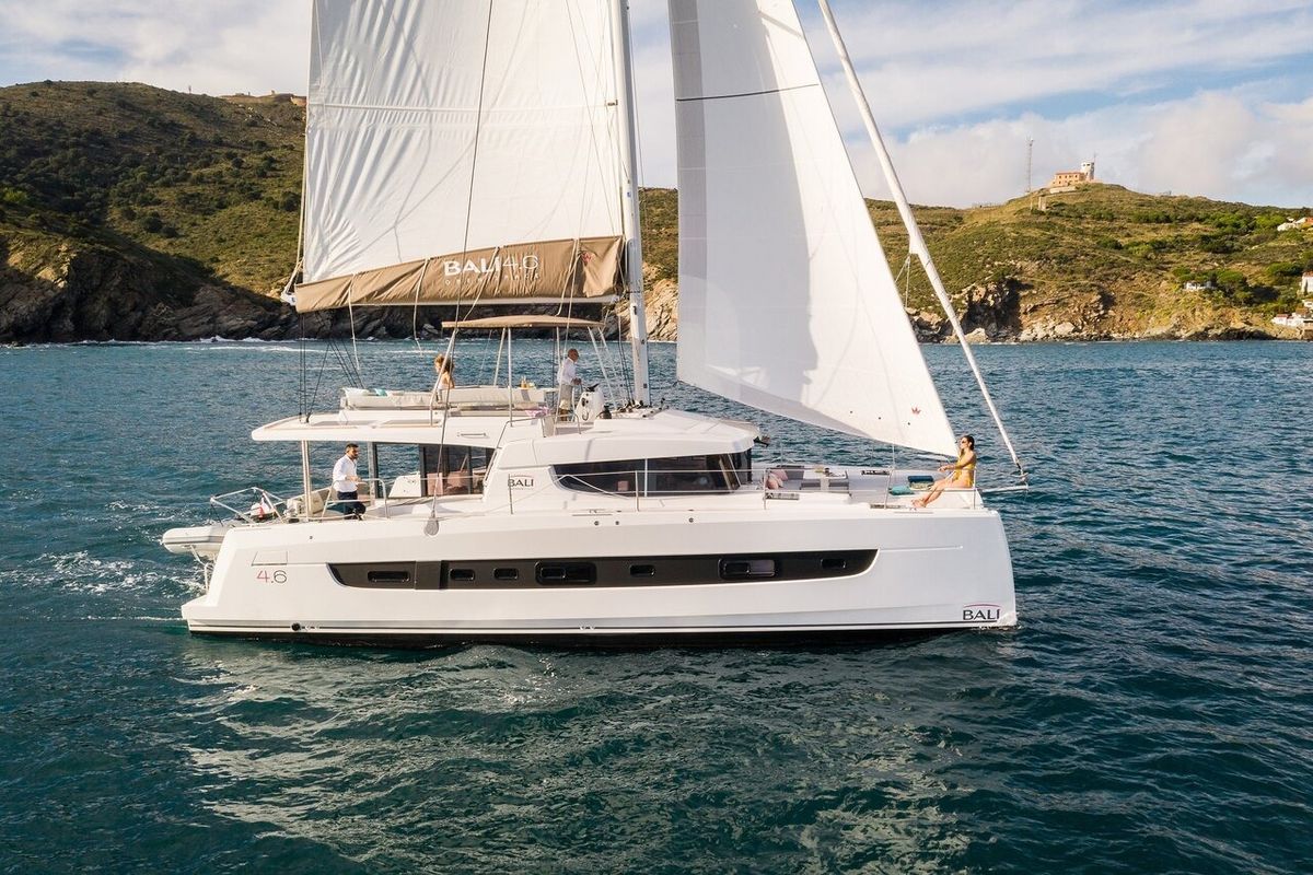 Exterior view of Sirène, a Bali 4.6 catamaran at Grad Kaštela, Croatia
