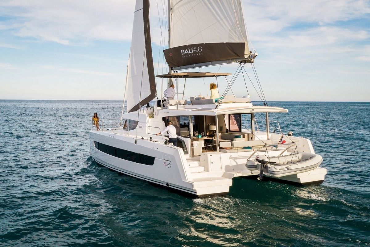 Exterior view of Sirène, a Bali 4.6 catamaran at Grad Kaštela, Croatia