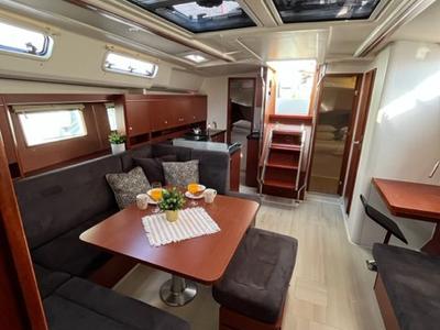 Galley of Zsiber, a Hanse Yachts Hanse 455 sailboat at Grad Biograd na Moru, Croatia
