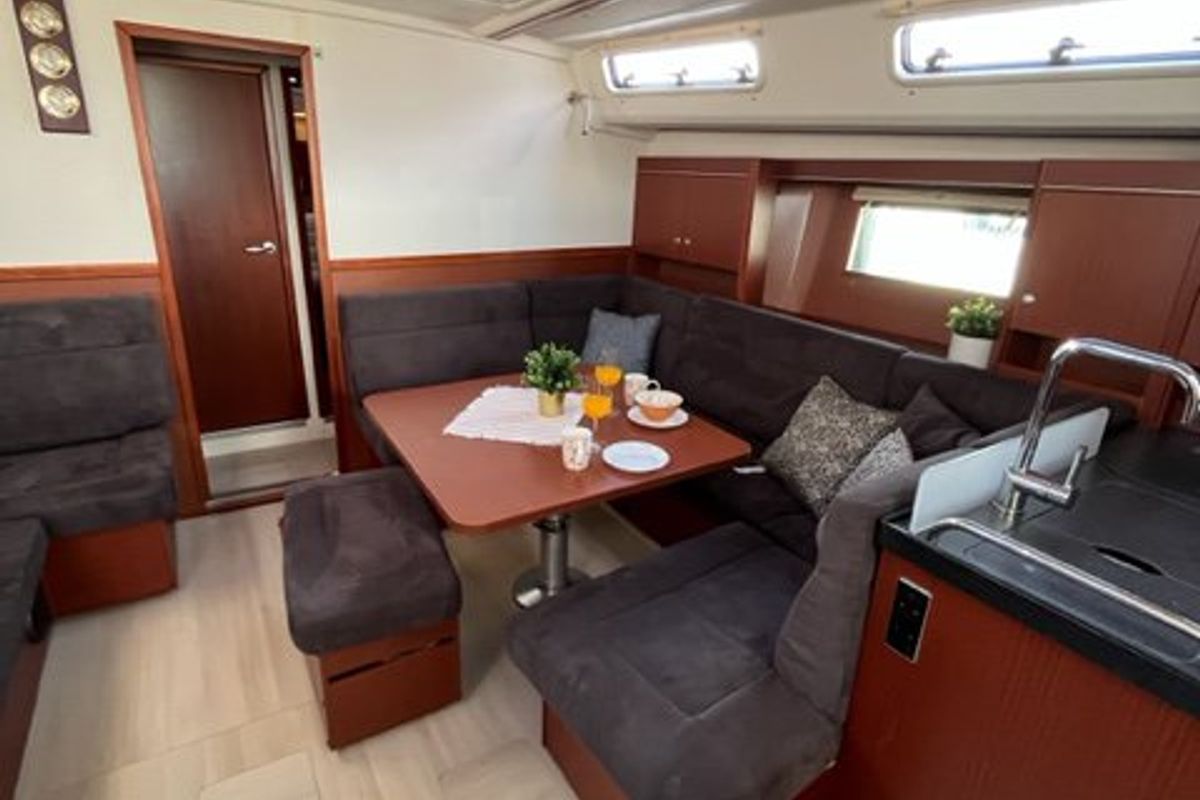 Salon of Zsiber, a Hanse Yachts Hanse 455 sailboat at Grad Biograd na Moru, Croatia