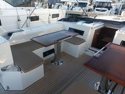 Deck of Roza Deflores 2, a Bavaria C50 sailboat at Split, Croatia
