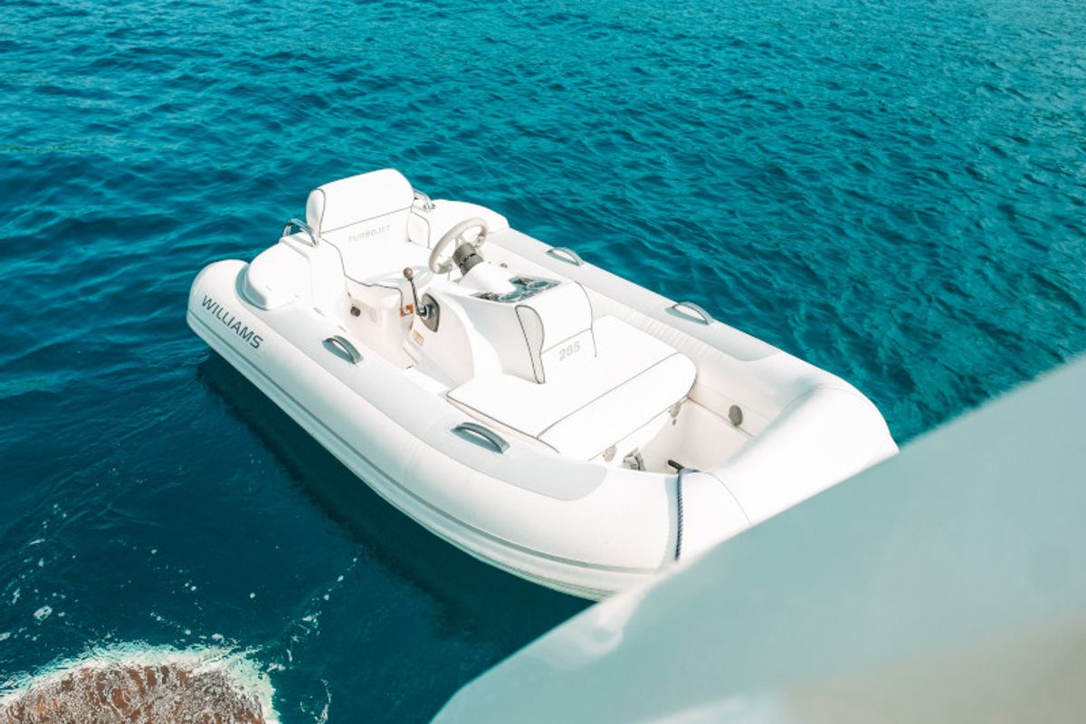 Exterior view of Blizzard, a Beneteau Monte Carlo 5 motorboat at Seget Donji, Croatia