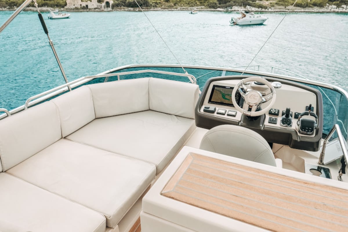 Cabin on Blizzard, a Beneteau Monte Carlo 5 motorboat at Seget Donji, Croatia