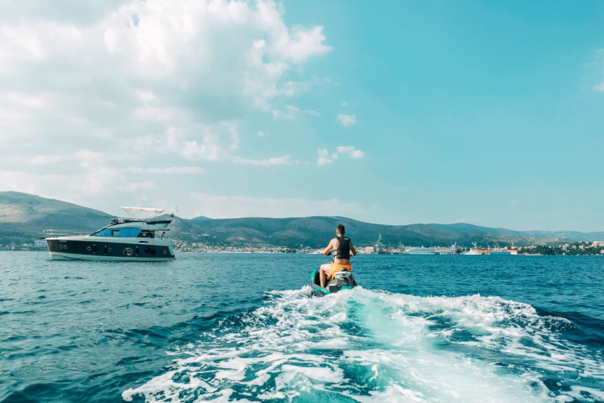 Galley of Blizzard, a Beneteau Monte Carlo 5 motorboat at Seget Donji, Croatia