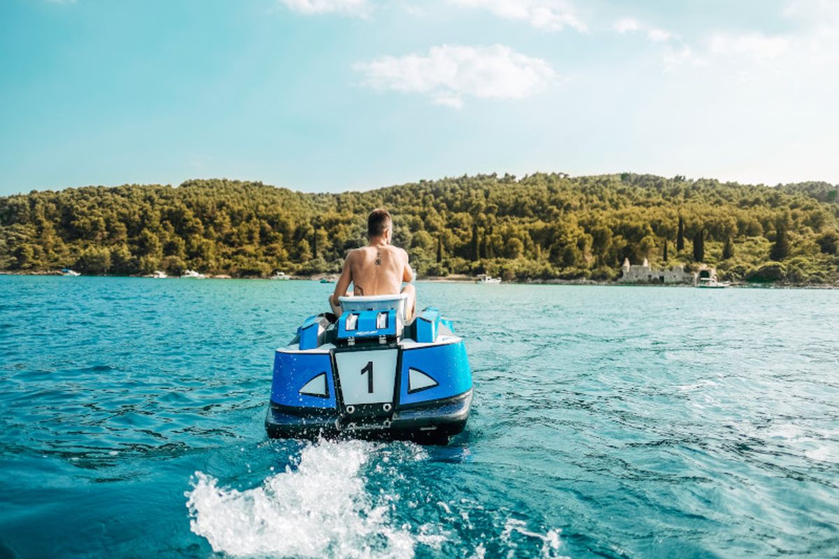Blizzard, a Beneteau Monte Carlo 5 motorboat at Seget Donji, Croatia