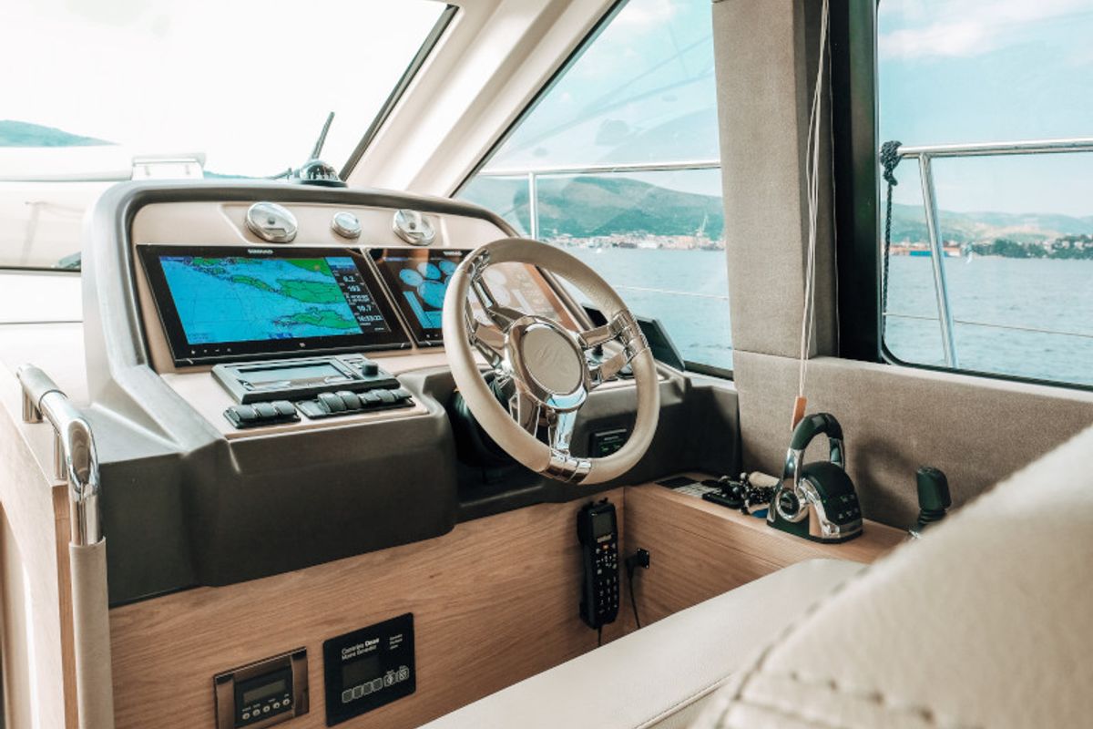 Blizzard, a Beneteau Monte Carlo 5 motorboat at Seget Donji, Croatia