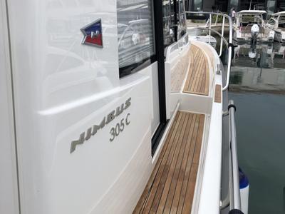 Deck of Polluks, a Nimbus 305 Coupe motorboat at Pirovac, Croatia