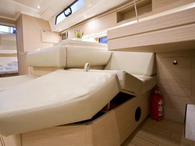 Salon of MYRDIA, a Beneteau Oceanis 51.1 sailboat at Athens, Greece