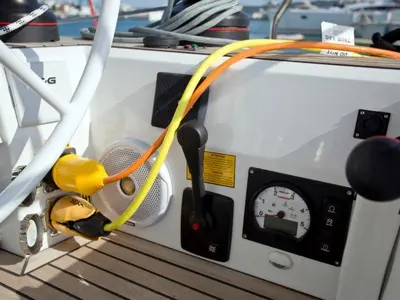 Cockpit of MYRDIA, a Beneteau Oceanis 51.1 sailboat at Athens, Greece