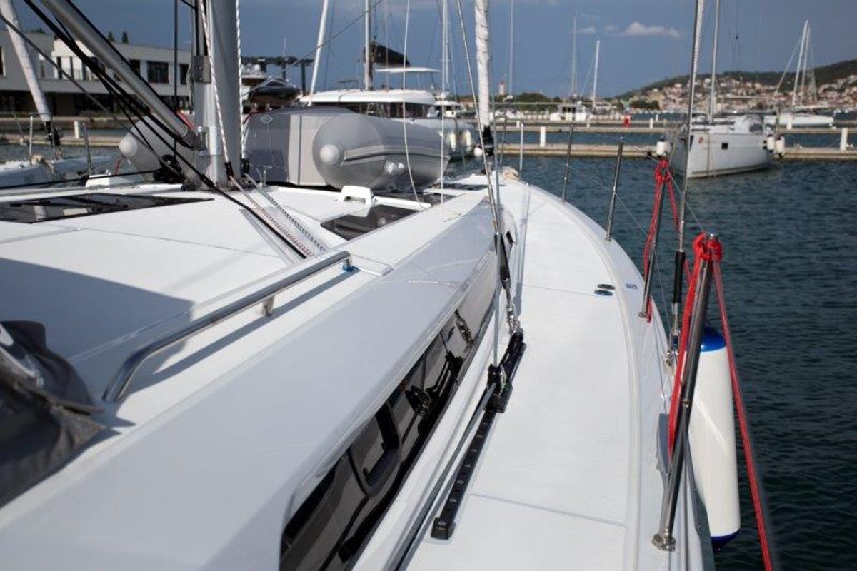 Exterior view of MYRDIA, a Beneteau Oceanis 51.1 sailboat at Athens, Greece