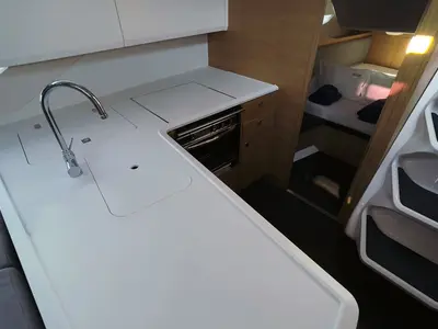 Galley of Black Panther, a Elan E6 sailboat at Split, Croatia