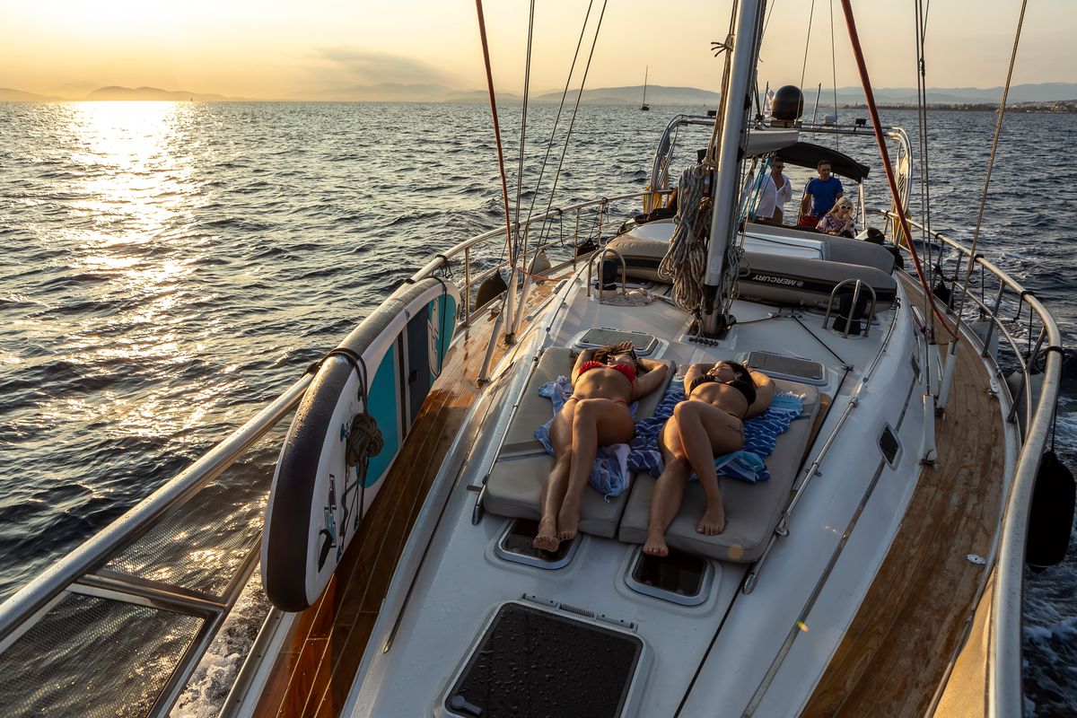 Deck of Sofia Star 1, a Ocean Star 51.2 sailboat at Marina Delta Kallithea, Greece
