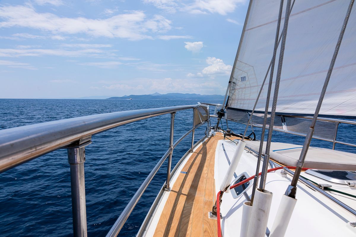 Deck of Sofia Star 1, a Ocean Star 51.2 sailboat at Marina Delta Kallithea, Greece