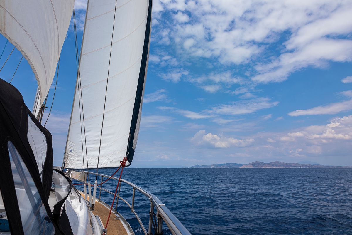 Deck of Sofia Star 1, a Ocean Star 51.2 sailboat at Marina Delta Kallithea, Greece