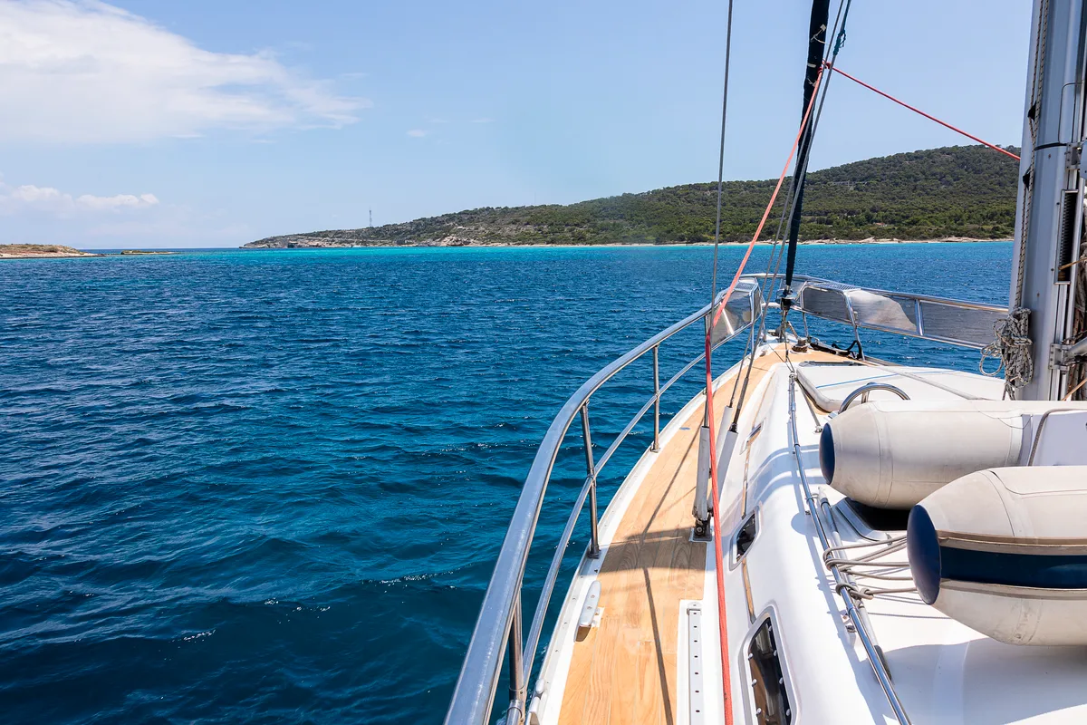Deck of Sofia Star 1, a Ocean Star 51.2 sailboat at Marina Delta Kallithea, Greece