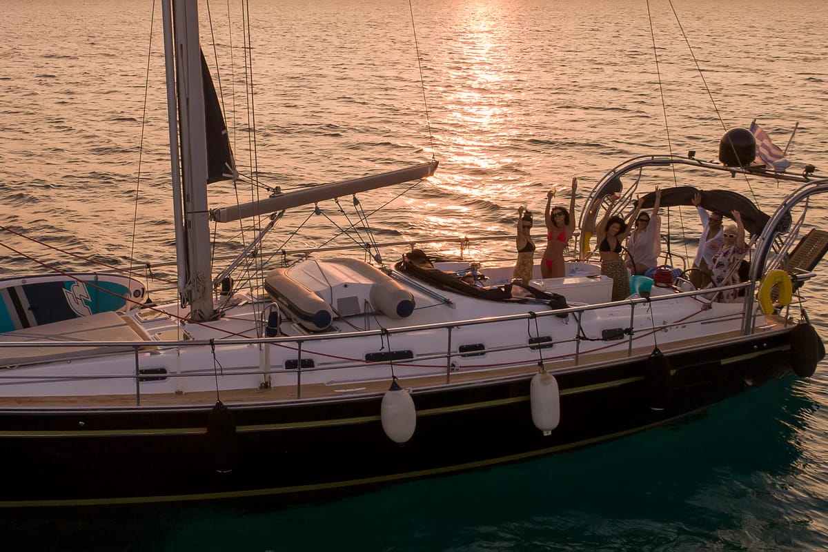 Deck of Sofia Star 1, a Ocean Star 51.2 sailboat at Marina Delta Kallithea, Greece
