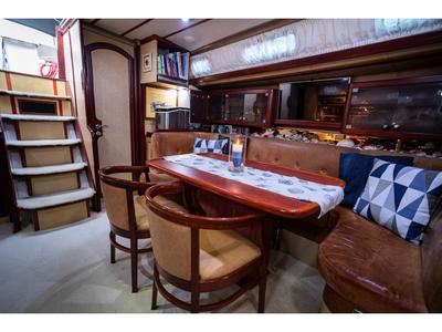 Salon of Sofia Star 1, a Ocean Star 51.2 sailboat at Marina Delta Kallithea, Greece