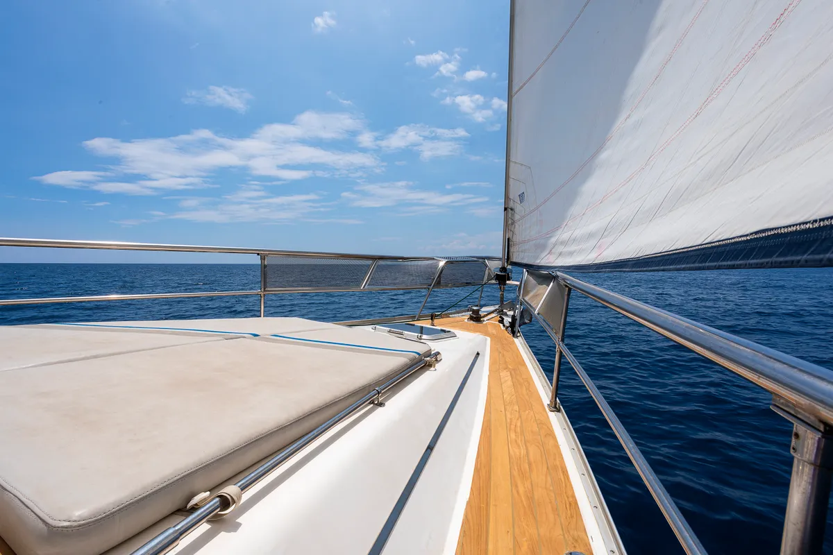 Deck of Sofia Star 1, a Ocean Star 51.2 sailboat at Marina Delta Kallithea, Greece