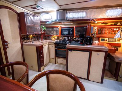 Galley of Sofia Star 1, a Ocean Star 51.2 sailboat at Marina Delta Kallithea, Greece