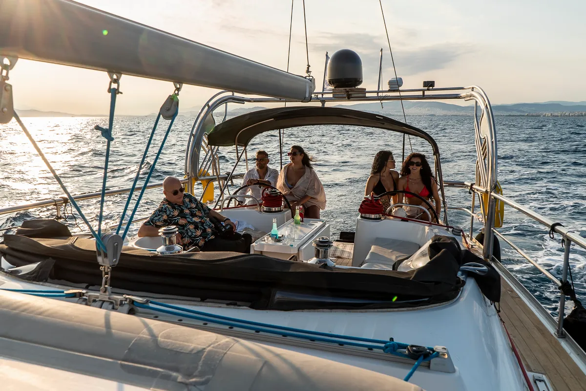 Deck of Sofia Star 1, a Ocean Star 51.2 sailboat at Marina Delta Kallithea, Greece