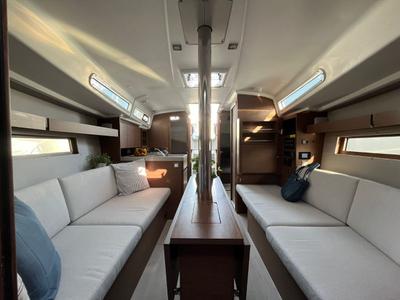 Salon of Sailing Spirit, a Beneteau Oceanis 34.1 sailboat at Municipality of Kolan, Croatia